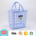 Customized plastic storage laundry basket with handle